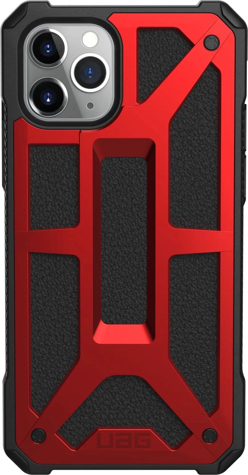 Чехол UAG Monarch для смартфона Apple iPhone 11 Pro, поликарбонат,  красный/черный