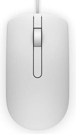 Мышь проводная Dell MS116, 1000dpi, оптическая светодиодная, USB, белый (570-AAKC)