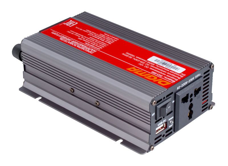 

Преобразователь напряжения Digma DCI-500 500 Вт, 220В, серебристый (DCI-500), DCI-500