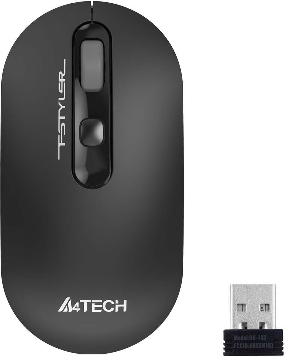 Мышь беспроводная A4Tech Fstyler FG20S, 2000dpi, оптическая светодиодная, USB, серый (FG20S USB GREY)