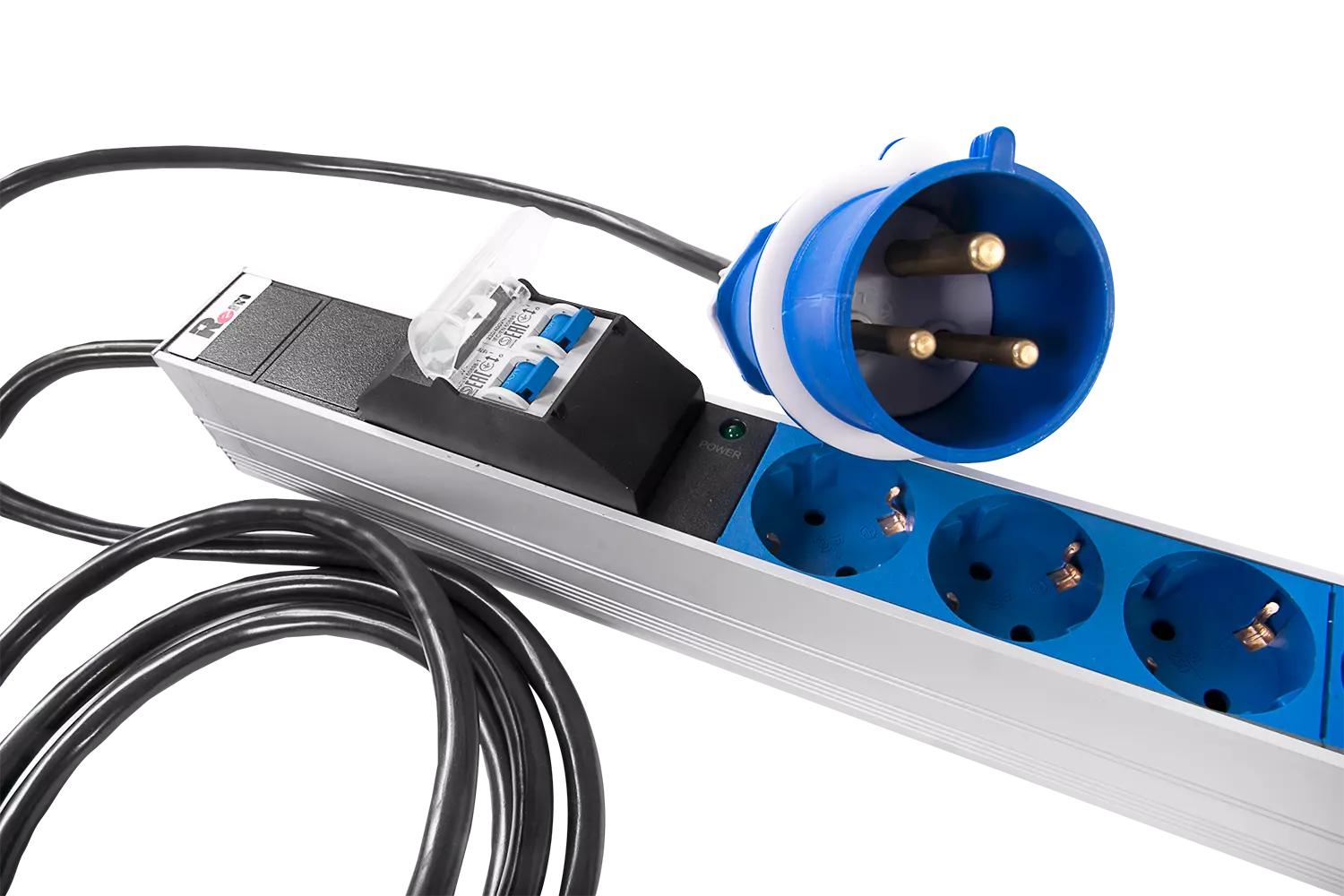 

Блок розеток (PDU) Rem R-32-20S-A-I-1420-3-2P, 1U, кол-во розеток:20 (20xЕвро), 32А, черный, кабель питания 3 м (30112227620), R-32-20S-A-I-1420-3-2P