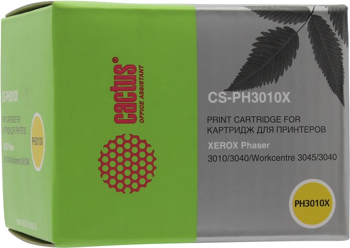 

Набор картриджей лазерный Cactus CS-PH3010X-2 (106R02183), черный, 2300 страниц, 2 шт., совместимый для Xerox WorkCentre 3045/Phaser 3010