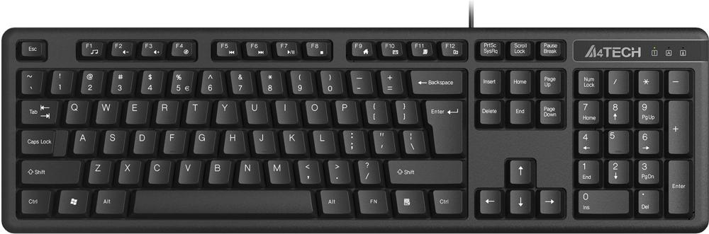 Клавиатура A4Tech KKS-3, USB, черный