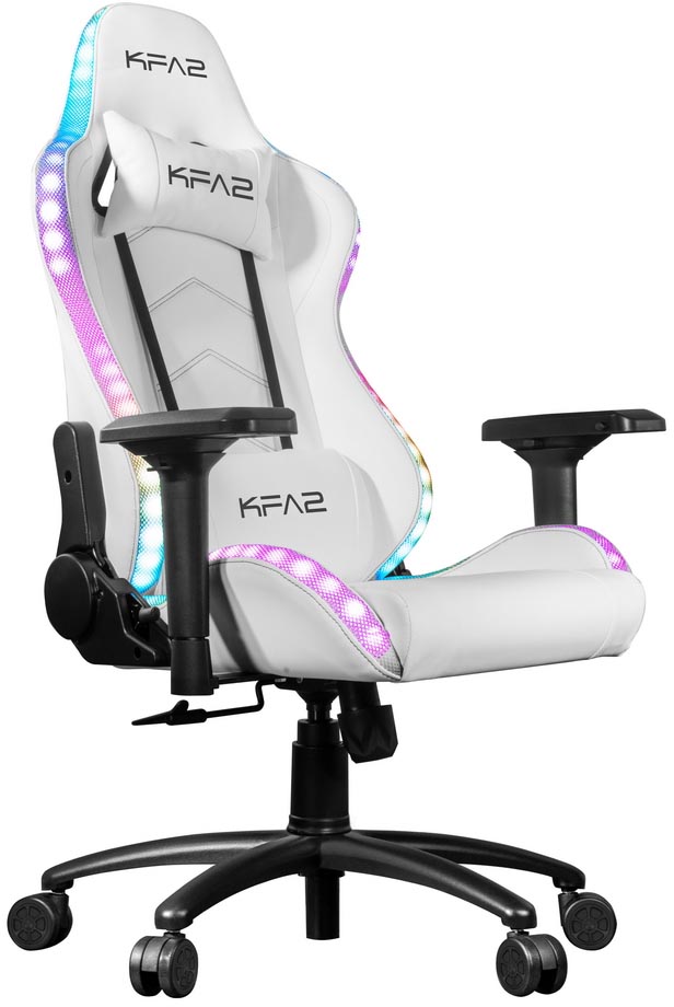 Кресло игровое KFA2 Gaming 01 RGB SE, белый