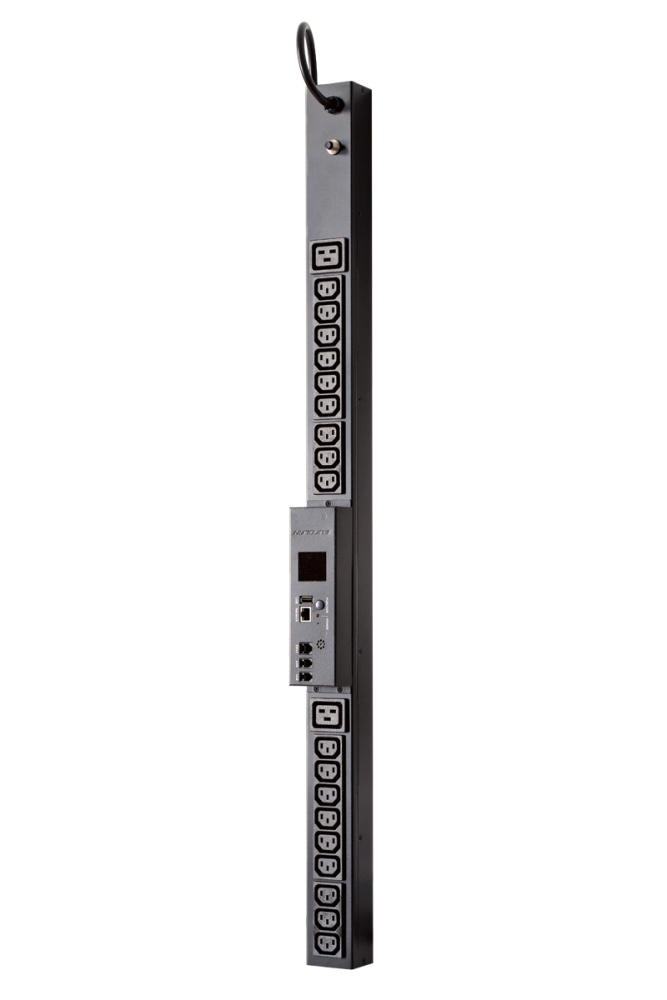 Блок розеток (PDU) Eurolan 60A-65-65-10-24BL, кол-во розеток:20 (18xC13/2xC19), 16А, черный, кабель питания 3 м (60A-65-65-10-24BL)