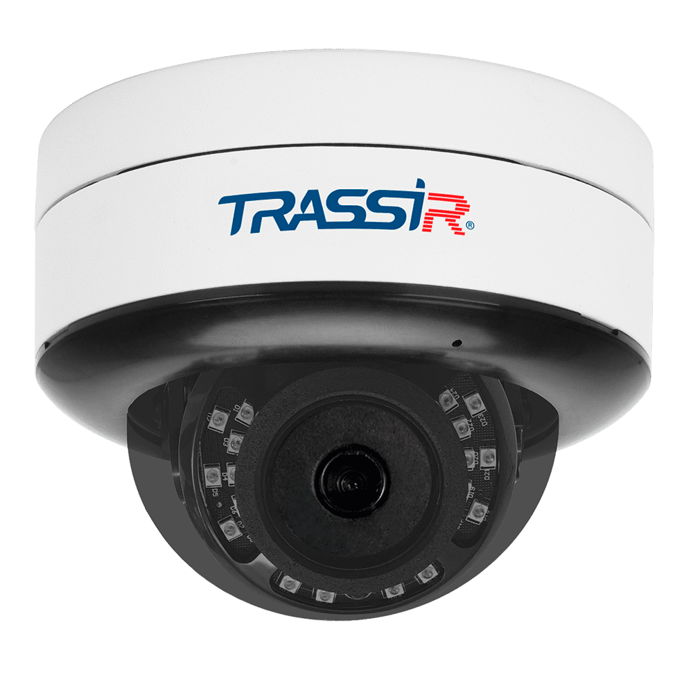 IP-камера Trassir TR-D3121IR2 v6 3.6мм, уличная, купольная, 2Мпикс, CMOS, до 1920x1080, до 25кадров/с, ИК подсветка 25м, POE, -40 °C/+60 °C, белый/черный (TR-D3121IR2 V6 3.6) б/у, после ремонта, следы эксплуатации, комплект полный