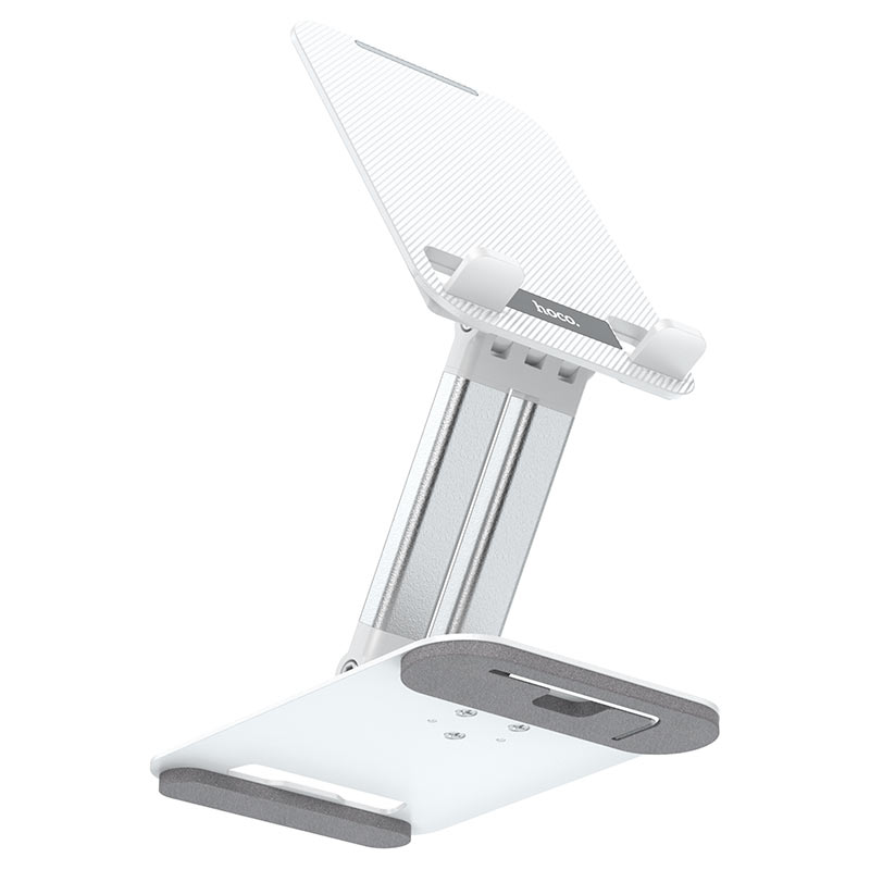 Держатель Hoco PH48 Fun для телефонов и планшетов, настольный, белый/серебристый (770769), цвет белый/серебристый