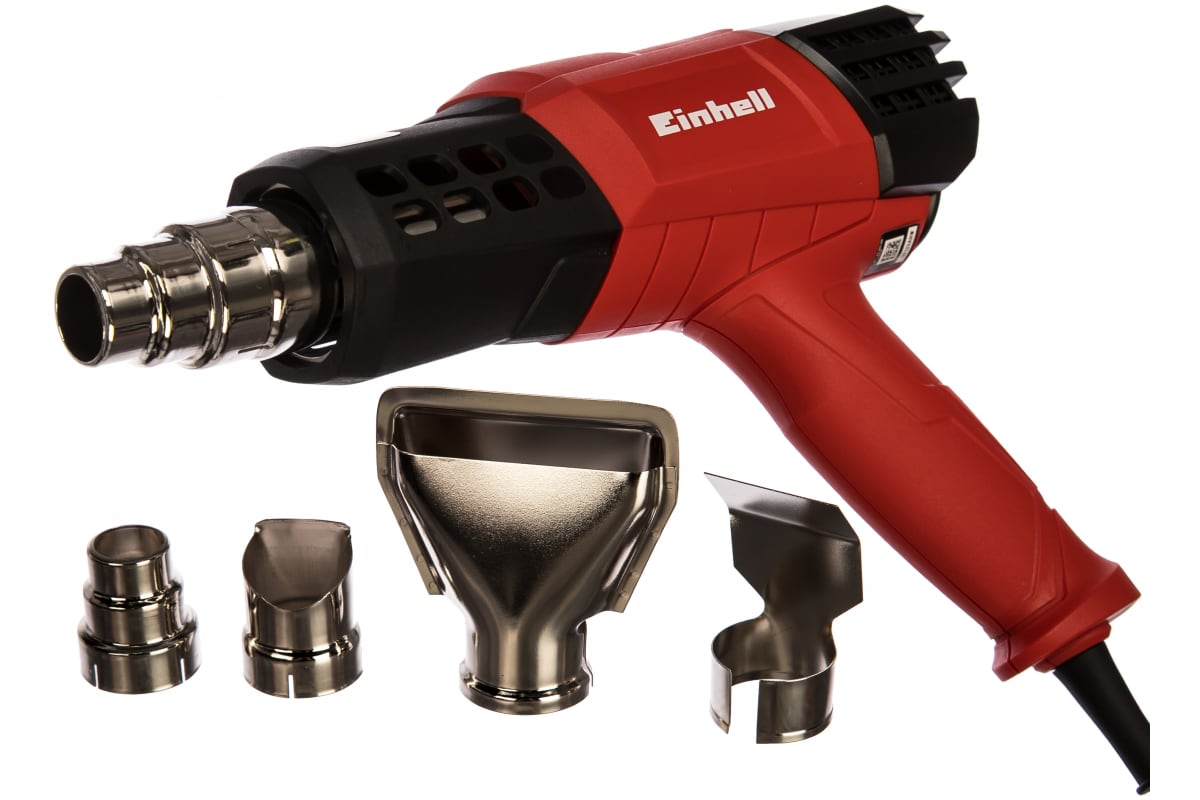 

Фен строительный Einhell TE-HA 2000 E, сетевой, 2 кВт, от 50°C, до 550°C, до 500 л/м, кейс (4520195), TE-HA 2000 E