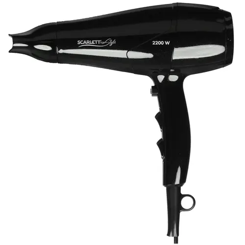 

Фен Scarlett SC-HD70I63 2.2 кВт, режимов: 4, ионизация, черный (SC-HD70I63), SC-HD70I63
