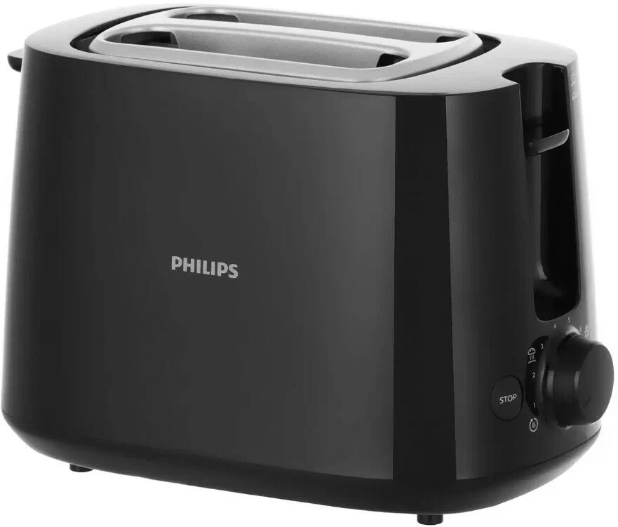 Тостер Philips HD2582/90 900 Вт, подогрев, размораживание, черный (HD2582/90) HD2582/90 HD2582/90 - фото 1
