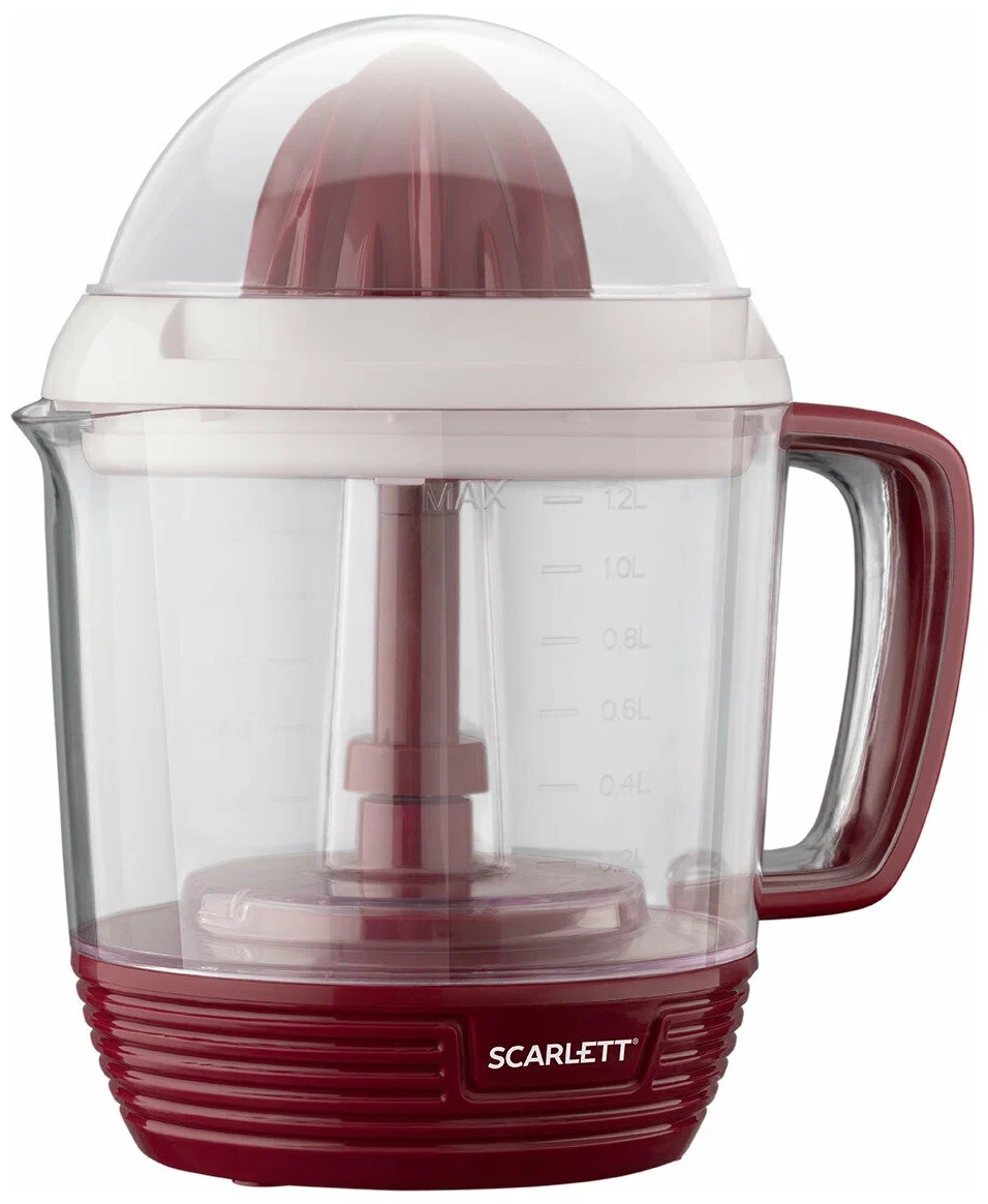 

Соковыжималка для цитрусовых Scarlett SC-JE50C08 25 Вт, белый/бордовый (SC-JE50C08), SC-JE50C08
