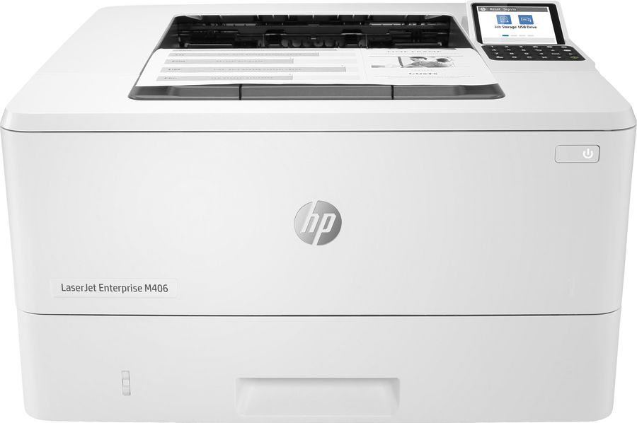 Принтер HP LaserJet Enterprise M406dn, A4, ч/б, сетевой, USB