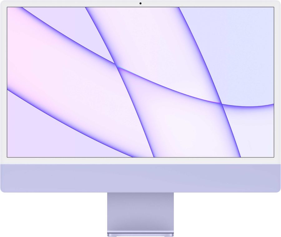 

Моноблок Apple iMac 24" 4480х2520, Apple M1 2 ГГц, 8Gb RAM, 256Gb SSD, WiFi, BT, Cam, MacOS, фиолетовый, клавиатура, мышь, без евровилки (Z130002B8) Английская клавиатура!, iMac