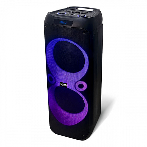 

Портативная акустика BQ PBS3001, 120 Вт, FM, AUX, USB, microSD, Bluetooth, подсветка, черный, PBS3001