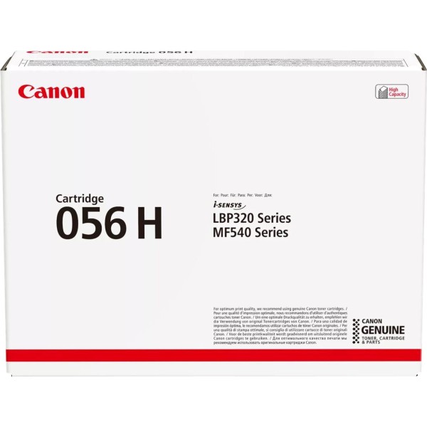 

Картридж лазерный Canon 056H/3008C004, черный, 21000 страниц, оригинальный для Canon с чипом, 056H