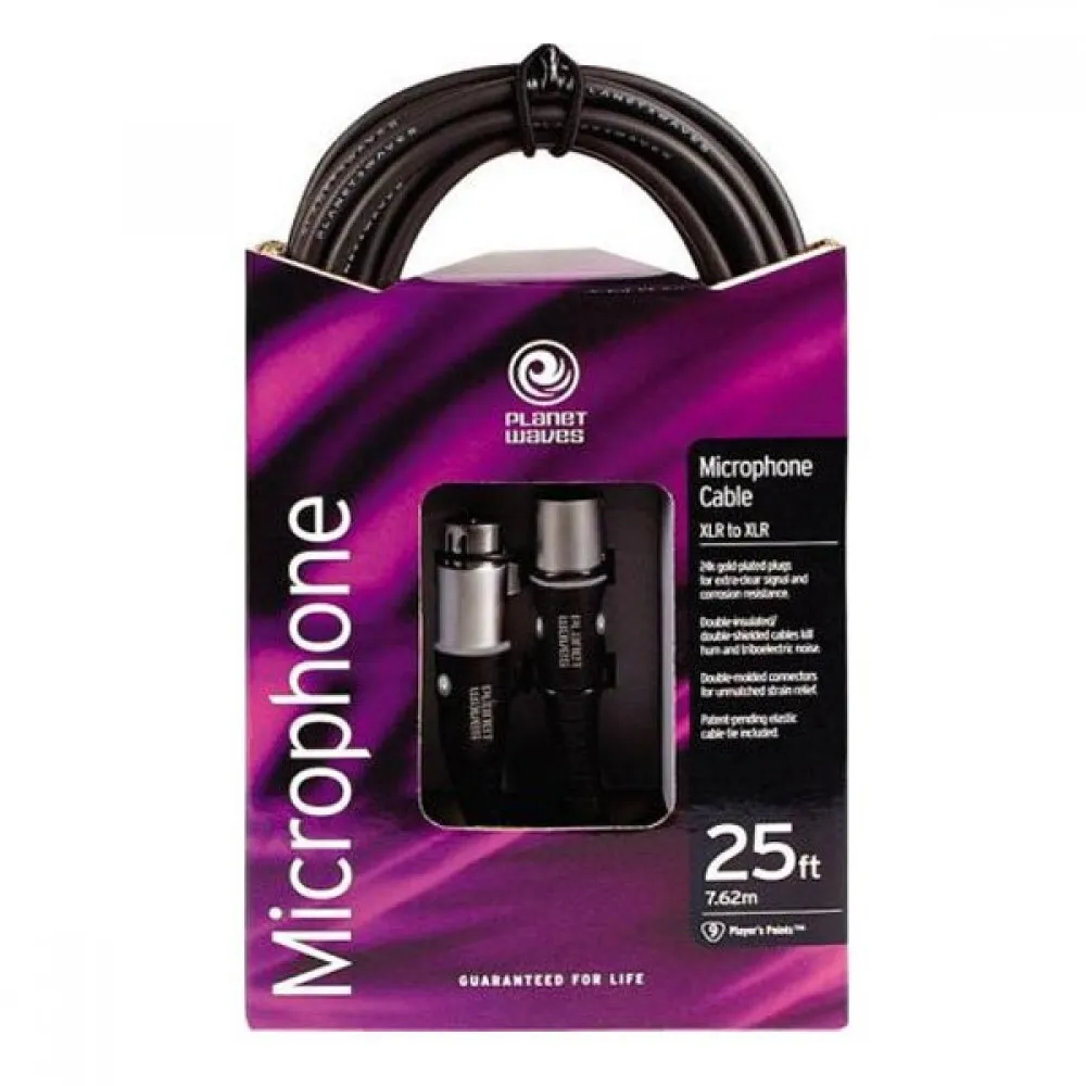 

Кабель XLR(M)-XLR(F), 7.5 м, черный Planet Waves PW-MS-25 (PW-MS-25 ), PW-MS-25