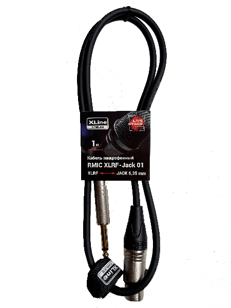 

Кабель XLR(F)-Jack 6.3mm(M), 1 м, черный Xline Cables RMIC XLRF-JACK 01 (RMIC XLRF-JACK 01 ), RMIC XLRF-JACK 01