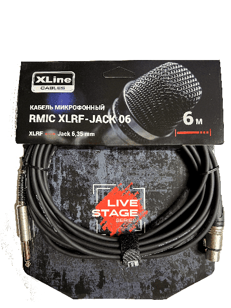 

Кабель XLR(F)-Jack 6.3mm(M), 6 м, черный Xline Cables RMIC XLRF-JACK 06 (RMIC XLRF-JACK 06 ), RMIC XLRF-JACK 06