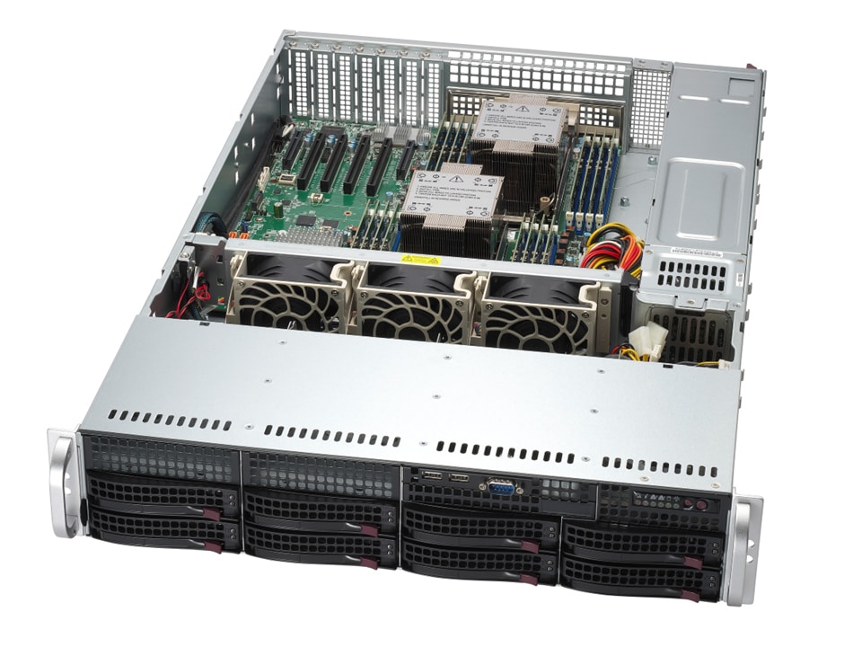 Серверная платформа SuperMicro 621P-TR, 2xLGA4677, 16xDDR5, 8x3.5 HDD HS, Redundant 2x1200 Вт 2U (SYS-621P-TR)