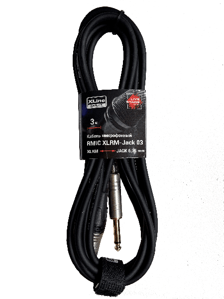 

Кабель XLR(M)-Jack 6.3mm(M), 3 м, черный Xline Cables RMIC XLRM-JACK 03 (RMIC XLRM-JACK 03 ), RMIC XLRM-JACK 03