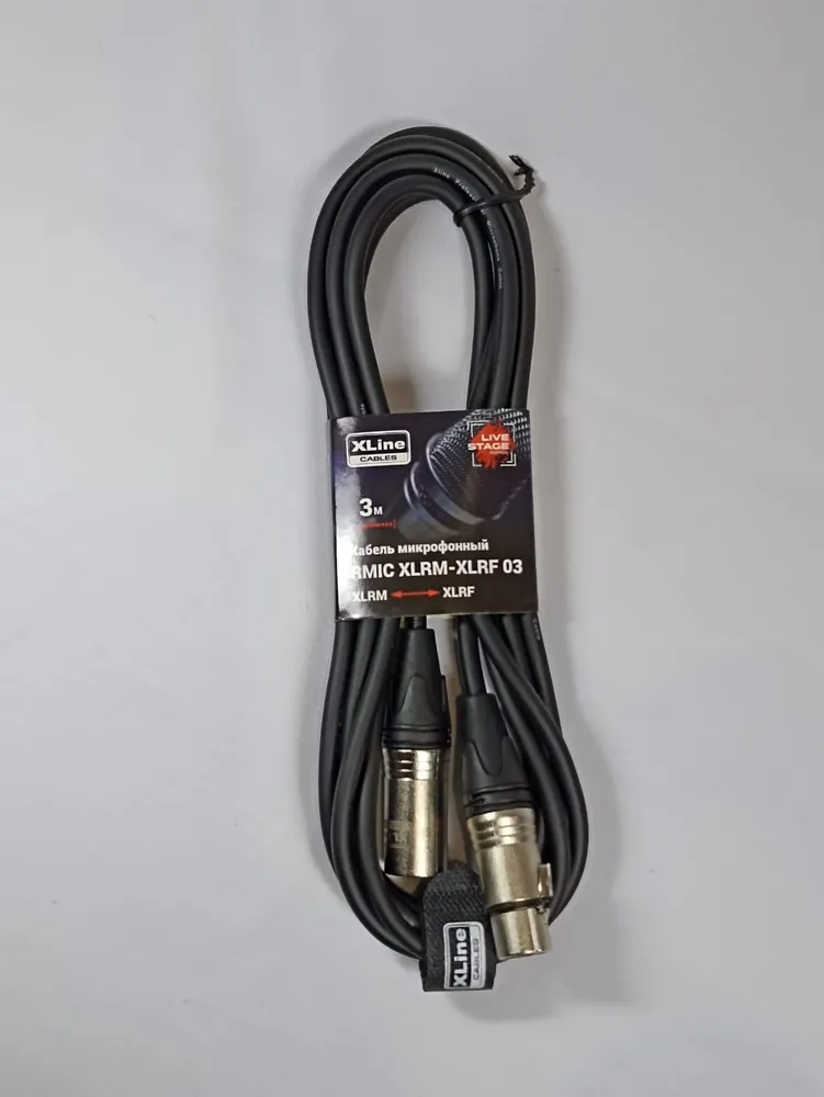 

Кабель XLR(F)-XLR(M), 3 м, черный Xline Cables RMIC XLRM-XLRF 03 (RMIC XLRM-XLRF 03 ), RMIC XLRM-XLRF 03