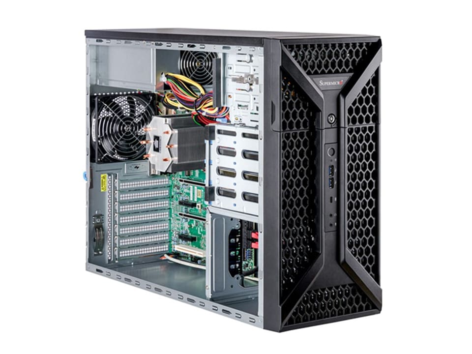Серверная платформа SuperMicro 531A-IL, 1xSocket1700, 4xDDR5, 1x668 Вт Tower (SYS-531A-IL)