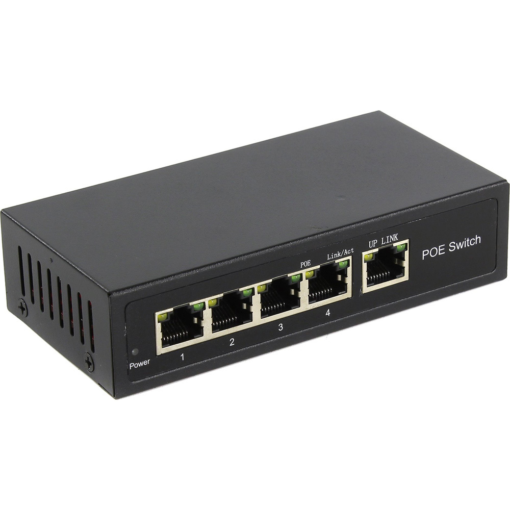 

Коммутатор Orient SWP-5504POE, кол-во портов: 4x100 Мбит/с, кол-во SFP/uplink: RJ-45 1x100 Мбит/с, PoE: 4x30 Вт (макс. 65 Вт), SWP-5504POE