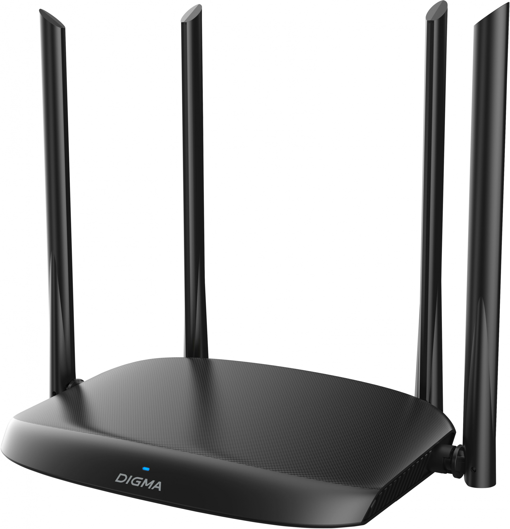

Wi-Fi роутер Digma DWR-AC1202, 802.11a/b/g/n/ac, 2.4 / 5 ГГц, до 1.17 Гбит/с, LAN 3x1 Гбит/с, WAN 1x1 Гбит/с, внешних антенн: 4x6 дБи, DWR-AC1202