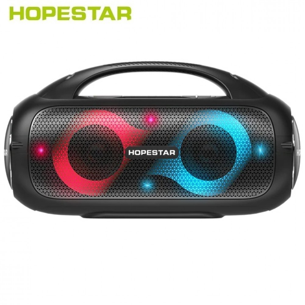 

Портативная акустика Hopestar A50 Party, 80 Вт, AUX, USB, microSD, Bluetooth, подсветка, черный, A50 Party