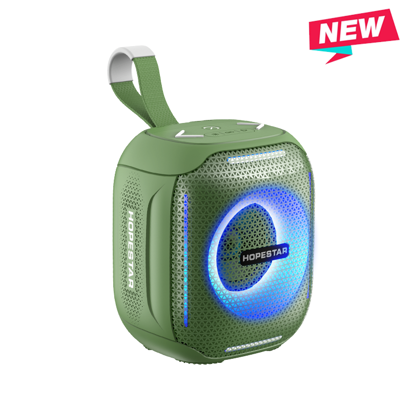 

Портативная акустика Hopestar Party 300mini, 5 Вт, AUX, USB, microSD, Bluetooth, подсветка, зеленый, Party 300mini