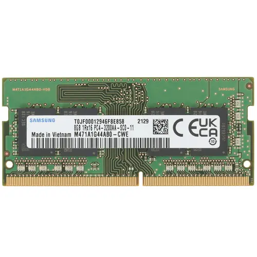 

Память DDR4 SODIMM 8Gb, 3200MHz, CL19, 1.2V, Samsung (M471A1G44AB0-CWE) Bulk (OEM), M471A1G44AB0-CWE