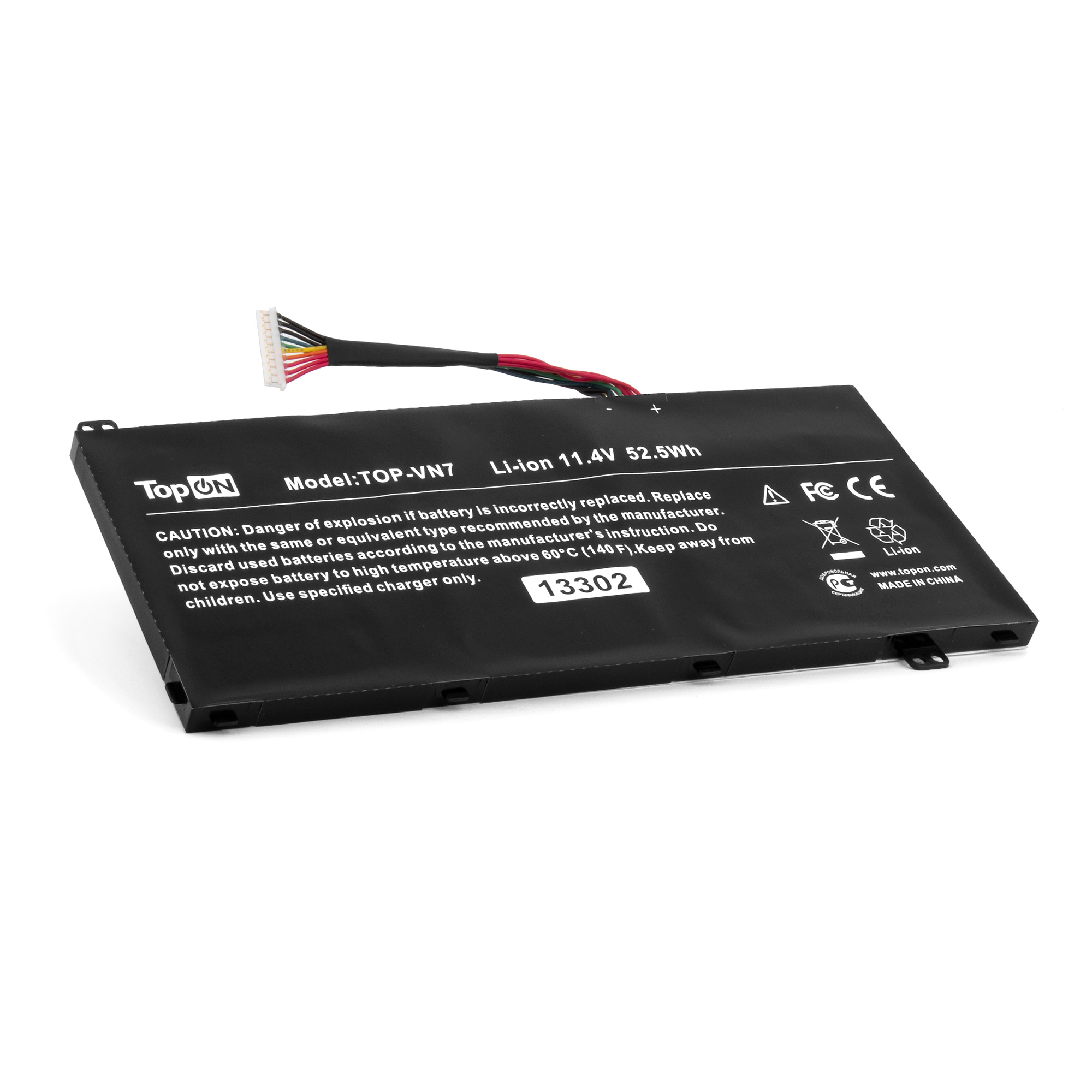 

Аккумуляторная батарея TopON для Acer Aspire VN7-571, VN7-571G, VN7-591, VN7-591G, VN7-791, VN7-791G, VN7-591G-74SK, 11.4V, 4.61 А·ч, 52.5Wh, черный (TOP-VN7)