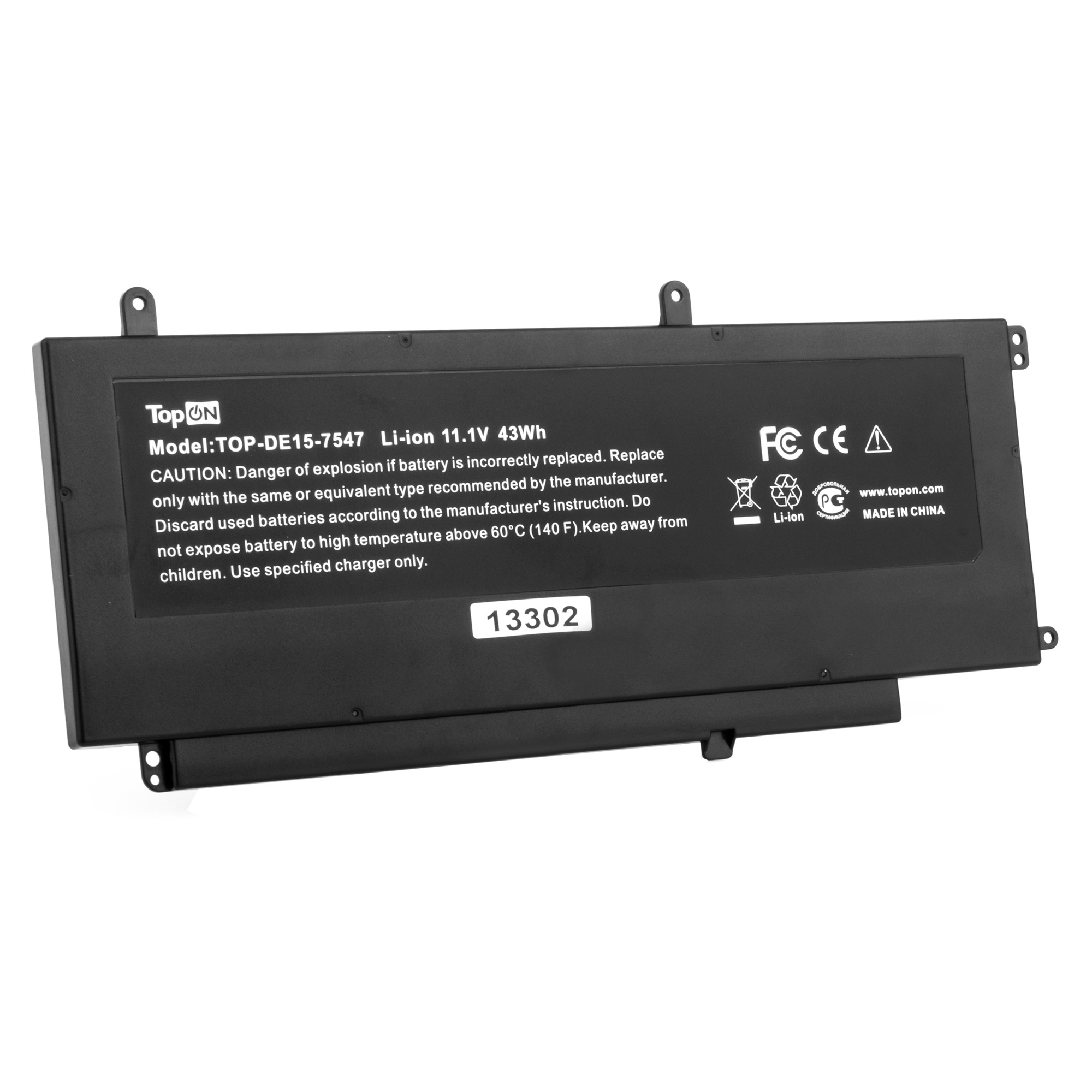 

Аккумуляторная батарея TopON для Dell Inspiron 15 7547, 11.1V, 43Wh, черный (TOP-DE15-7547)