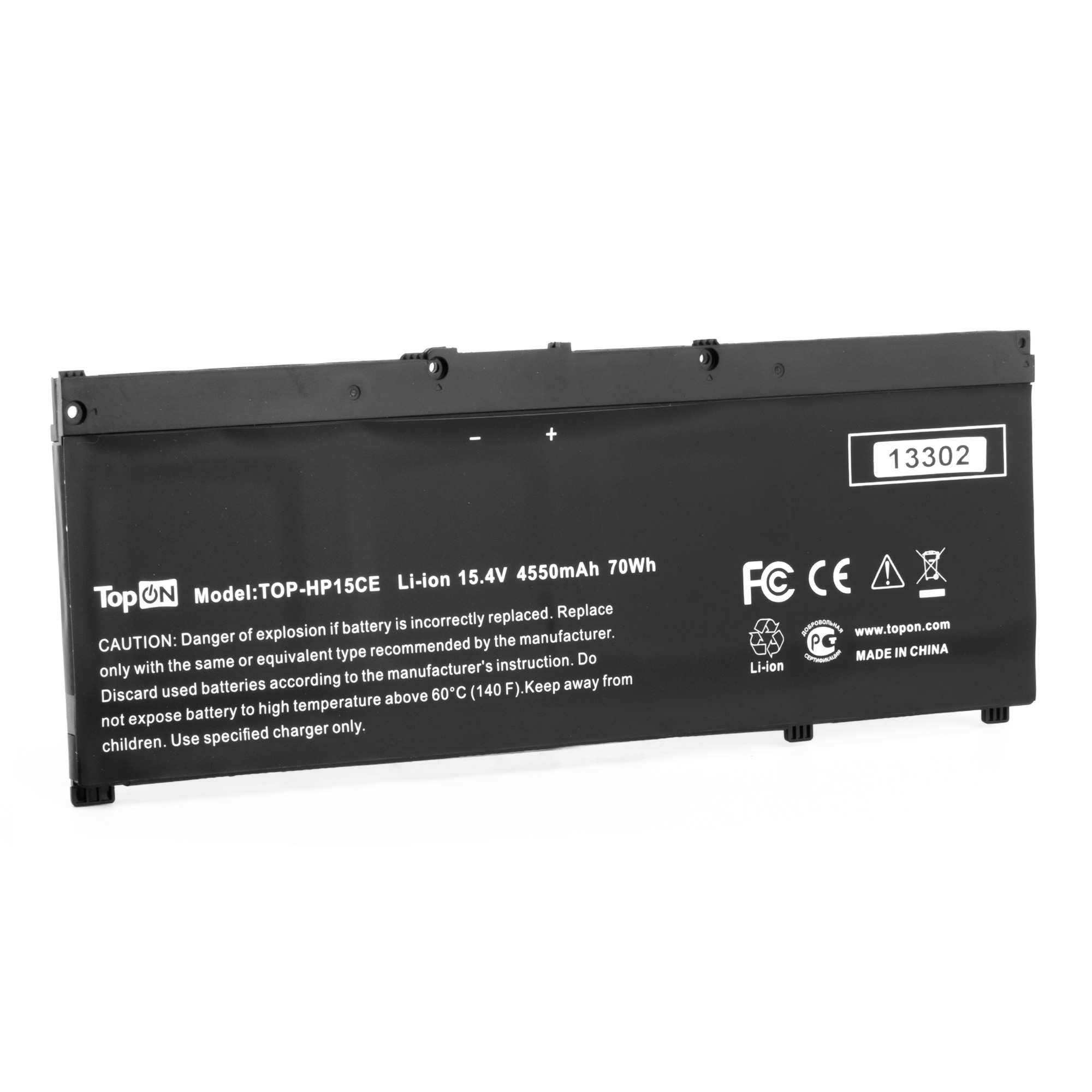 

Аккумуляторная батарея TopON для HP Omen 15-DC, 15-CE, 15-CE000, Pavilion Power 15T-CB, 15T-CB2000, 15.4V, 4.55 А·ч, 70Wh, черный (TOP-HP15CE)