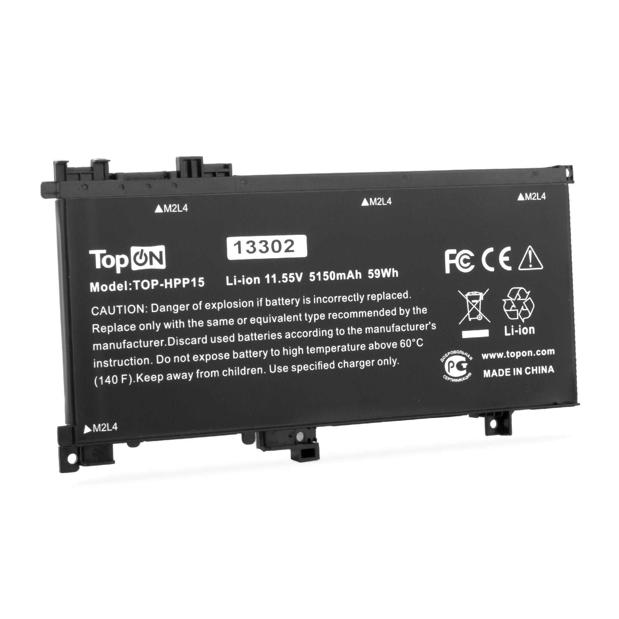 

Аккумуляторная батарея TopON для HP Omen 15-ax, 15-ax000, 15-ax100, 15-ax200, 15t-ax000, 15t-ax200, Pavilion 15-bc, 15-bc000, 15-bc300, 15-bc400, 15t-bc000, 11.6V, 5.15 А·ч, 59Wh, черный (TOP-HPP15)