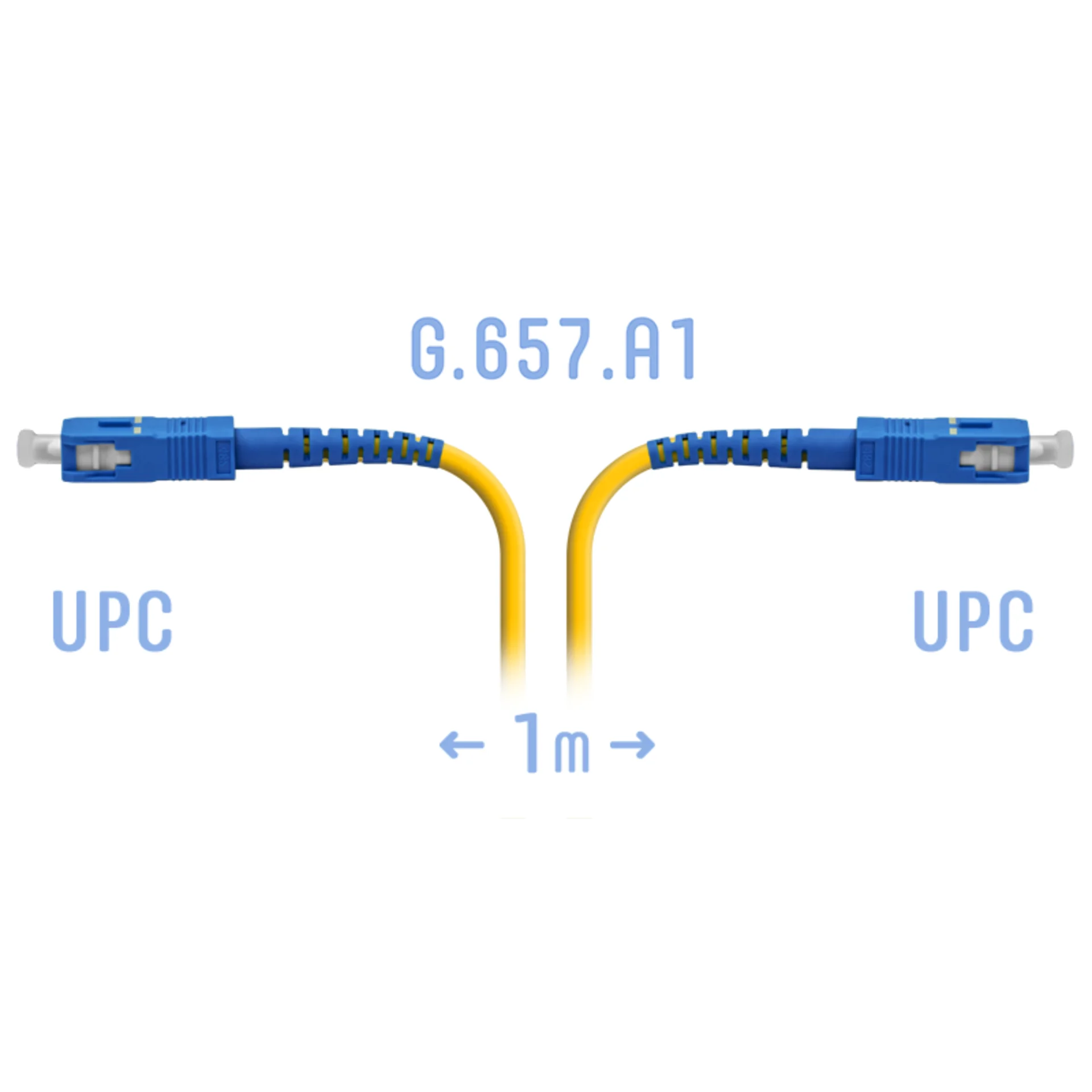 Патч-корд оптический SNR SNR-PC-SC/UPC-A 1m, SC/UPC-SC/UPC, одномодовый, 9/125, G.657.A1, одинарный, 1 м, LSZH, желтый (SNR-PC-SC/UPC-A 1m)
