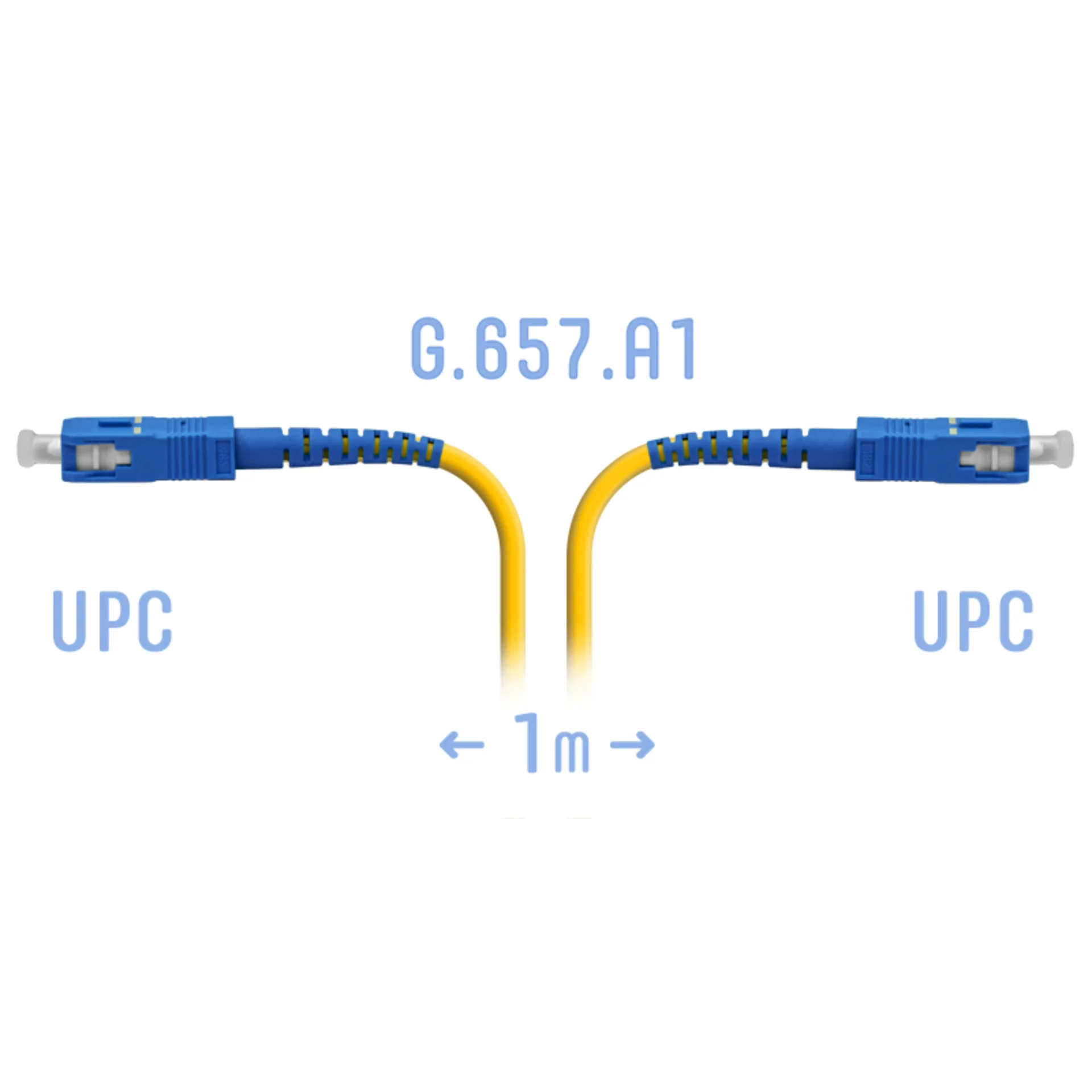 Патч-корд оптический SNR одномодовый, одинарный, 1 м (SNR-PC-SC/UPC-A 1m)