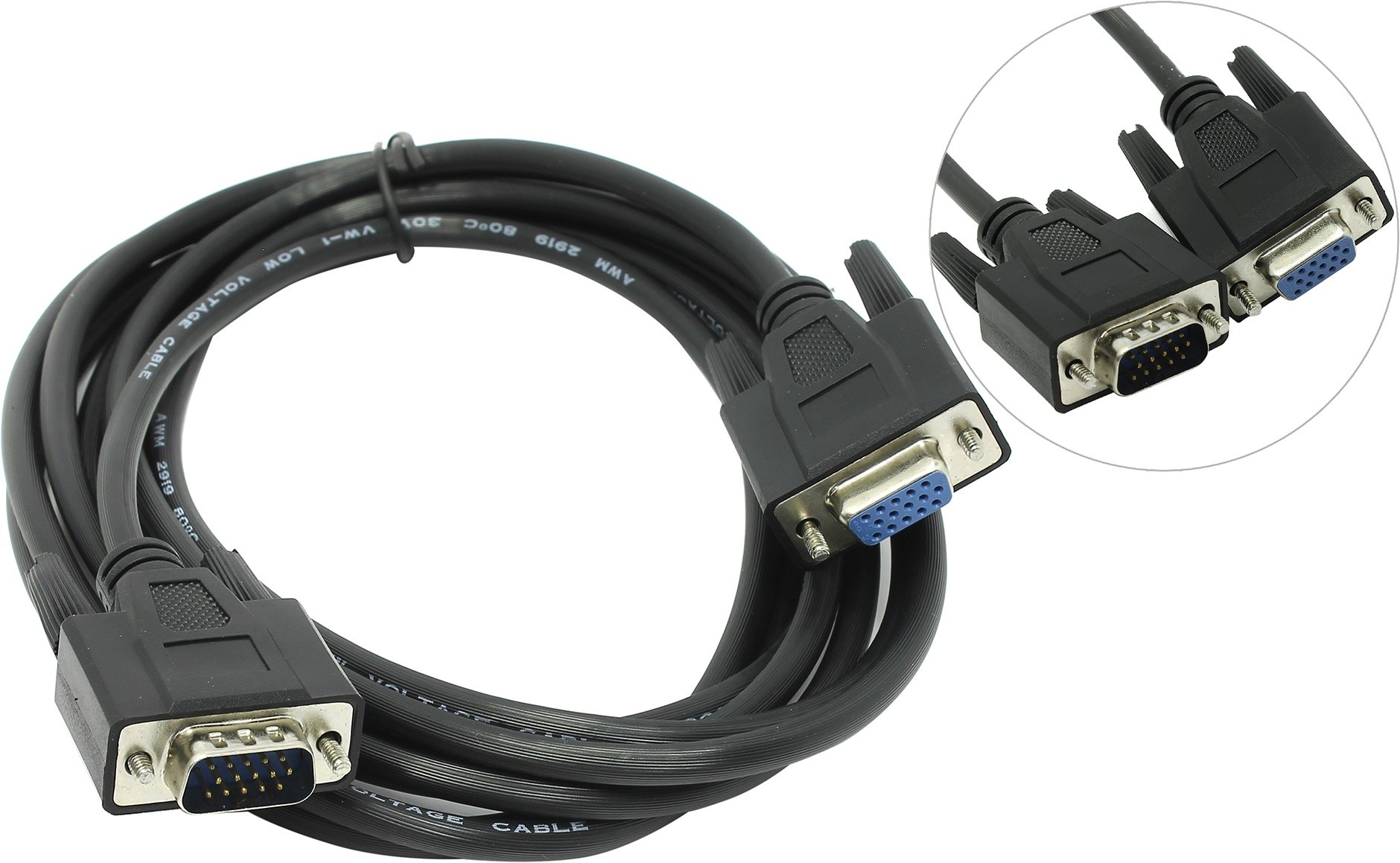 

Кабель-удлинитель VGA(15M)-VGA(15F), 3 м, черный BaseLevel (BL-SVGA-15m/f-3.0)