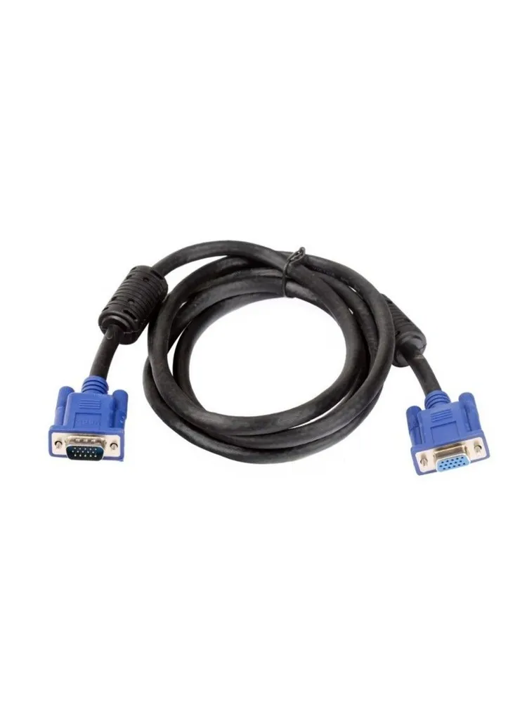 

Кабель-удлинитель VGA(15M)-VGA(15F), ферритовый фильтр, 3 м, черный/синий VCOM PRO (15M/F-3m блистер)
