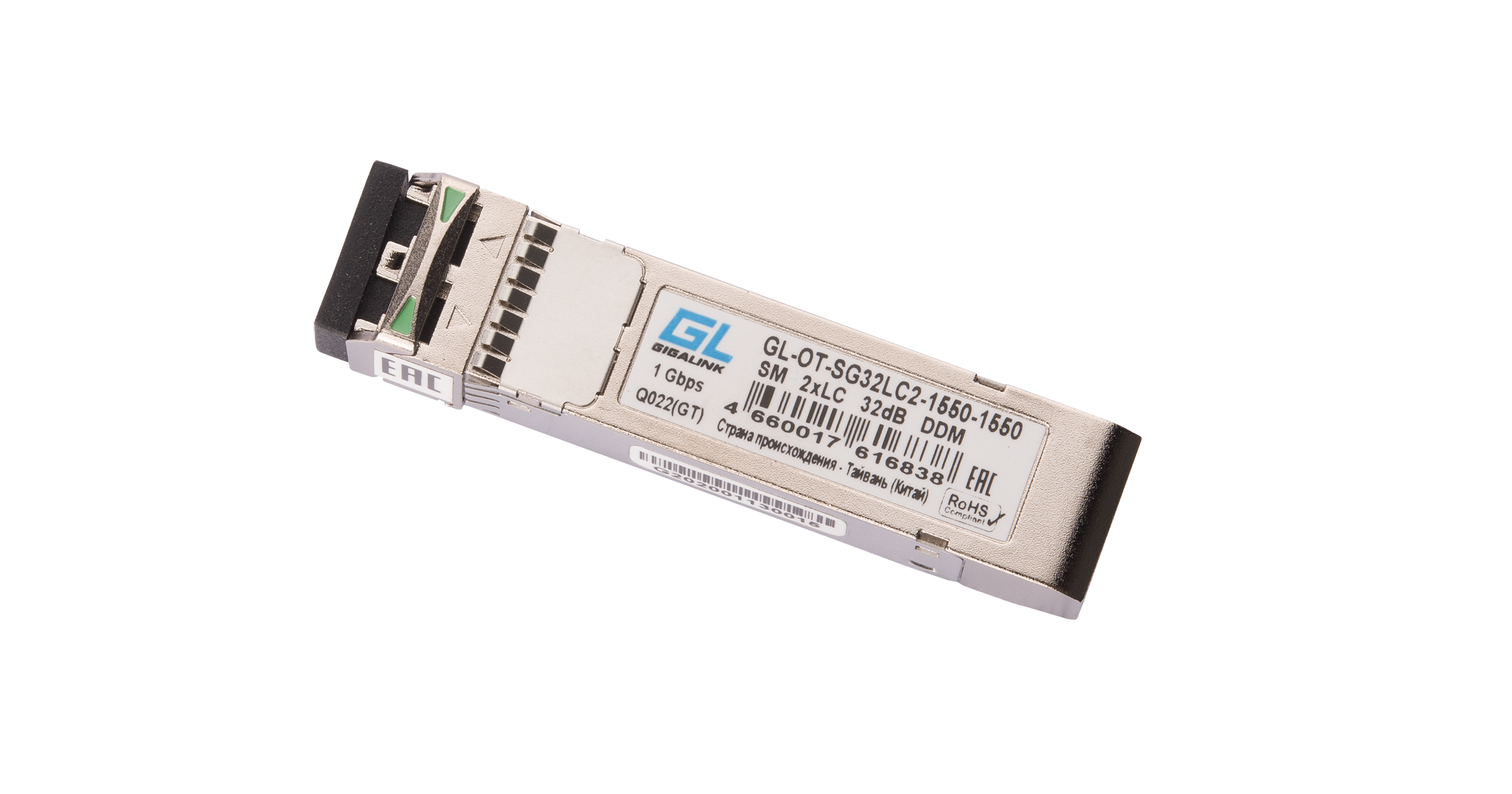 

Модуль SFP Nikomax (Gigalink), 120 км, LC, Tx:1550 нм, Rx:1550 нм, 1.25 Гбит/с, SM, двойной (GL-OT-SG32LC2-1550-1550)