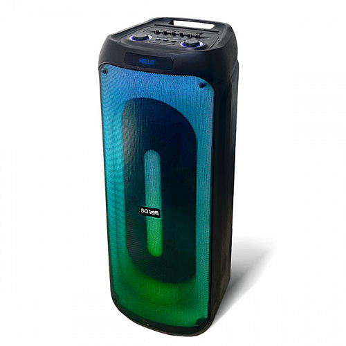 

Портативная акустика BQ PBS3002, 120 Вт, FM, AUX, USB, microSD, Bluetooth, подсветка, черный, PBS3002