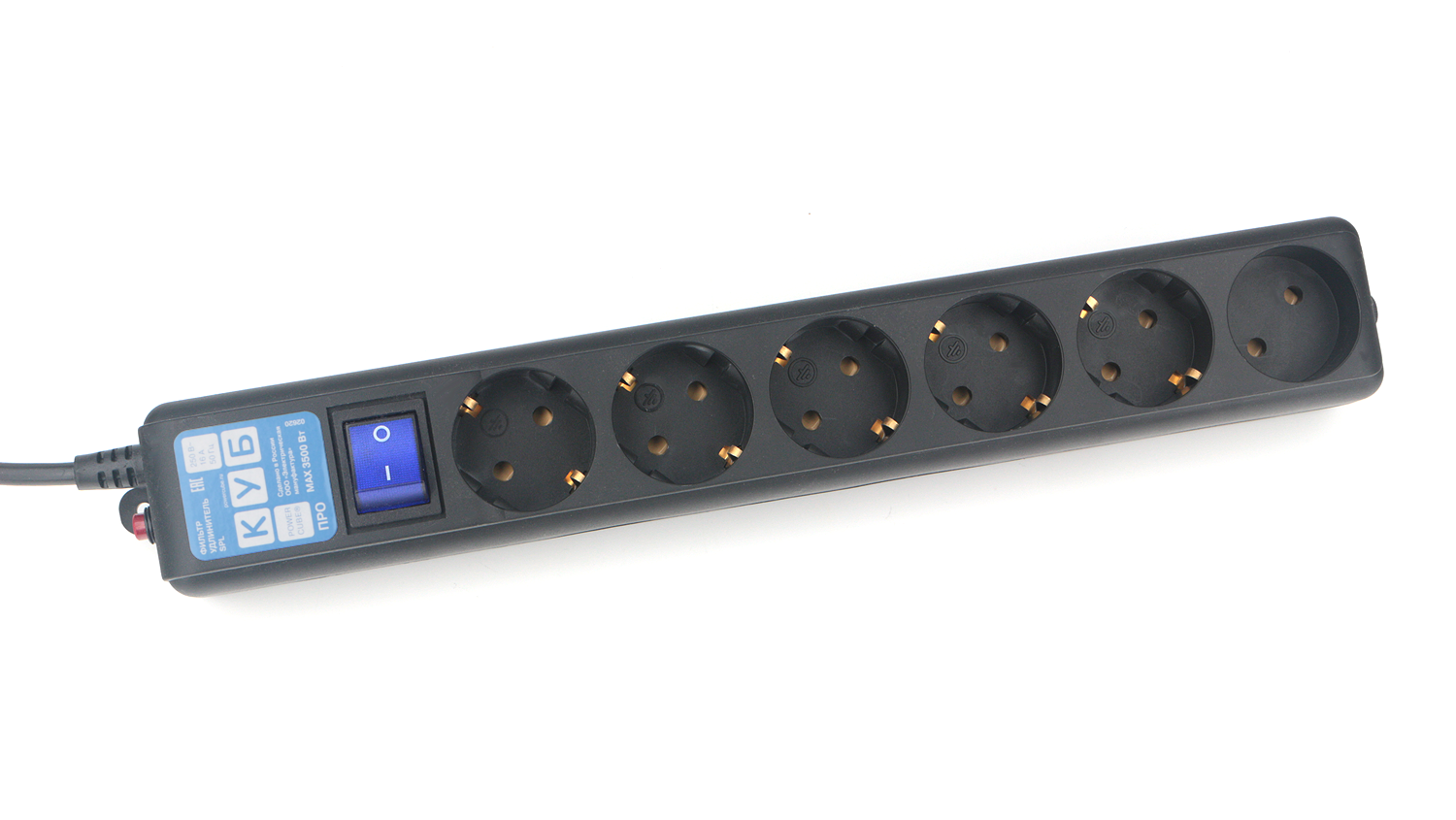

Сетевой фильтр PowerCube, 6-розеток, 3 м, черный (SPL6-16B-3M)