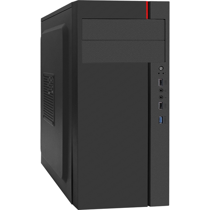 Корпус ExeGate AA-440U, ATX, Midi-Tower, USB 3.0, черный, без БП (EX290173RUS) б/у, замята боковая стенка