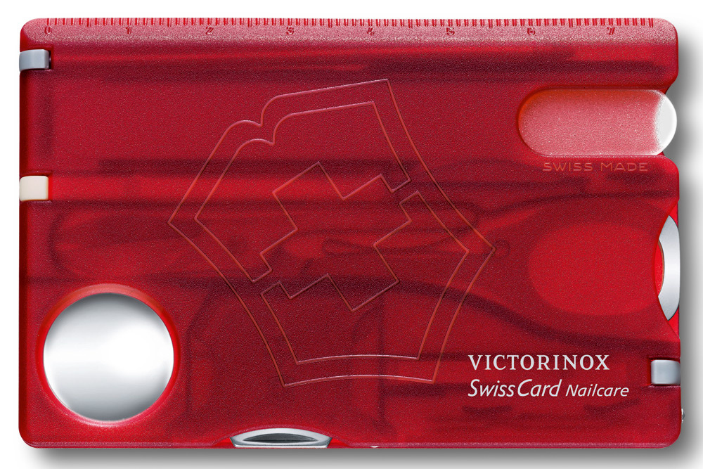Мультитул карточка 13 в 1, красный, VICTORINOX SwissCard Nailcare (0.7240.T)
