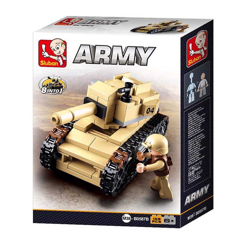 

Конструктор SLUBAN "Армия: Танк", деталей: 158 (M38-B0587B), "Армия: Танк"