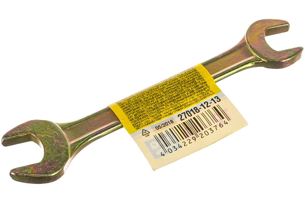 Ключ гаечный рожковый 12 мм, 13 мм, DEXX (27018-12-13)