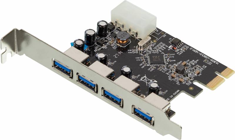 Контроллер USB 3.0 VIA VL805, внешние порты: 4xUSB 3.0, PCI-E, OEM б/у, отказ от покупки, полный комплект