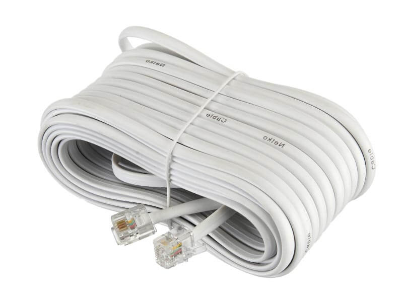 

Патч-корд удлинитель телефонный, 15 м, RJ11-RJ11, белый, CU, плоский, Netko (TEC-15M-W-PB)
