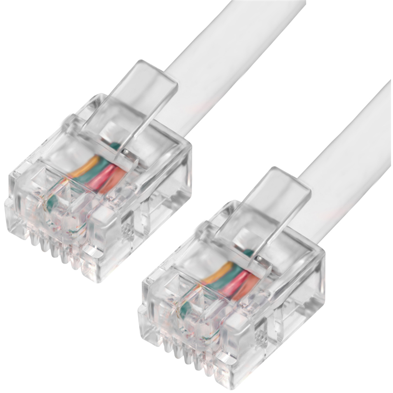 

Патч-корд удлинитель телефонный, 0.5 м, RJ11-RJ11, белый, CU, плоский, Greenconnect (GCR) GCR-TP6P4C (GCR-TP6P4C-0.5m), GCR-TP6P4C