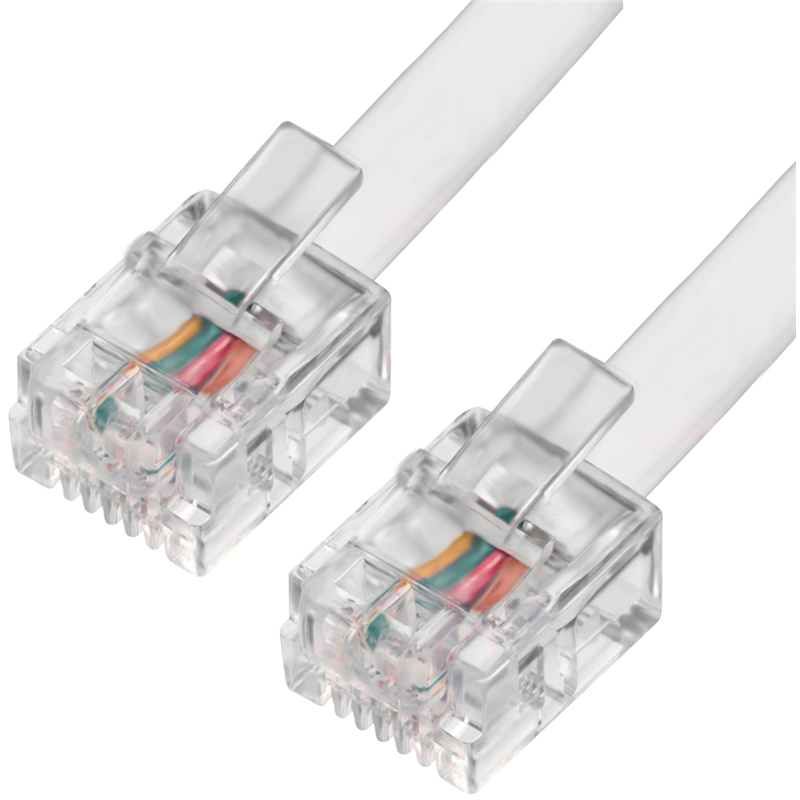 

Патч-корд удлинитель телефонный, 1 м, RJ11-RJ11, белый, CU, плоский, Greenconnect (GCR) GCR-TP6P4C (GCR-TP6P4C-1.0m), GCR-TP6P4C